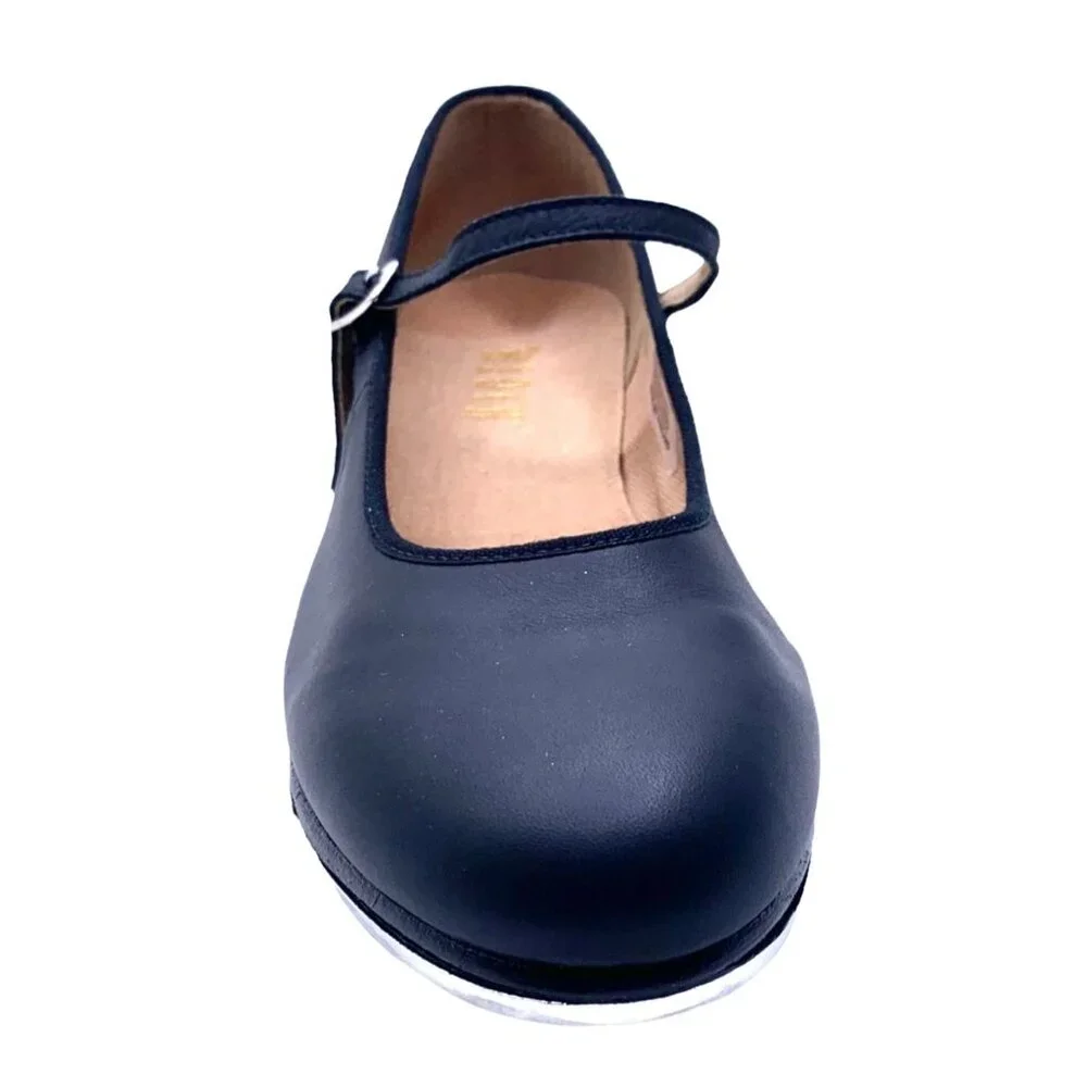 Little Girls Black Leather Mary Jane Tap Shoes Dance New Recital 10 10.5 11 New